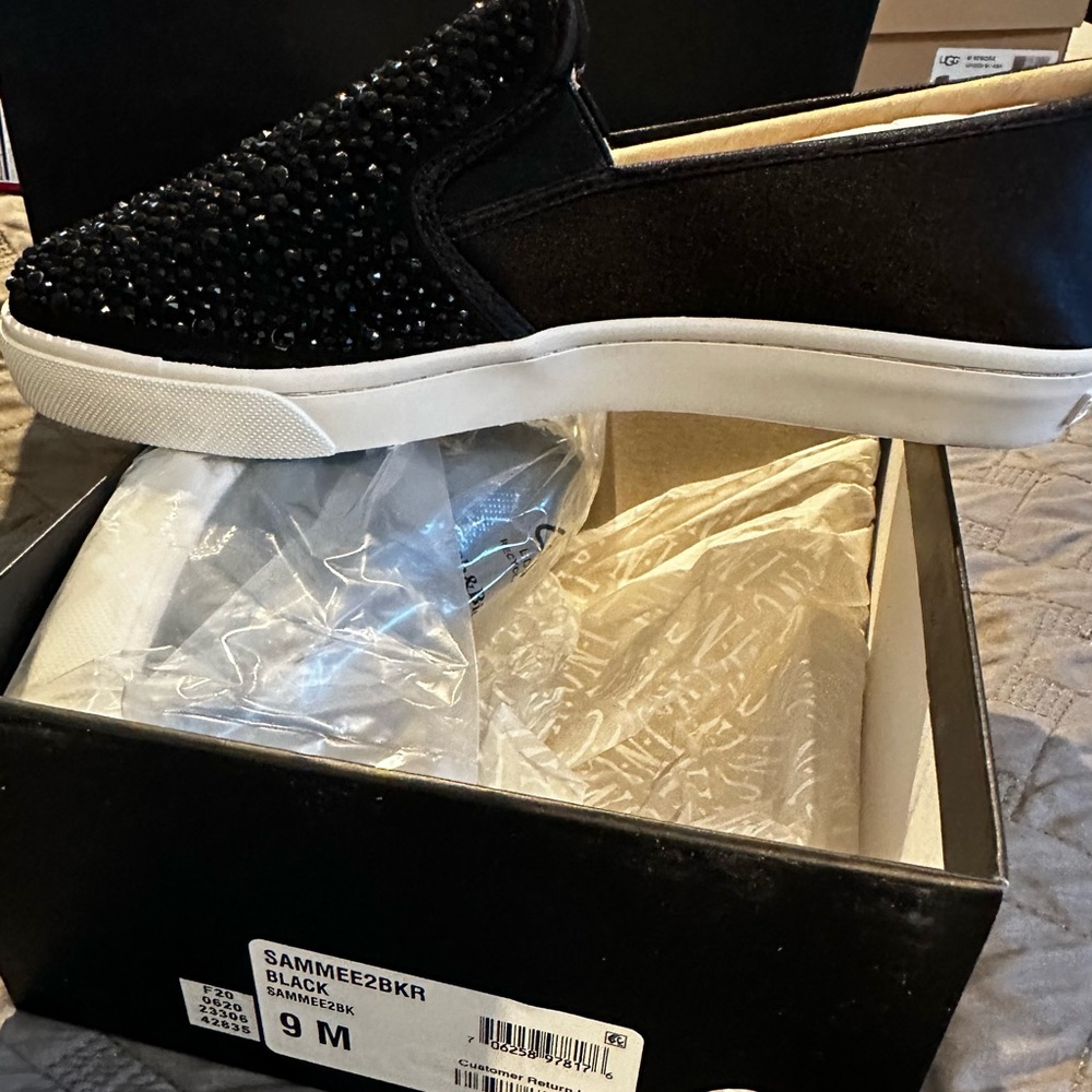 INC International Concepts Black Slip-On Sneakers